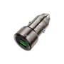 Зарядний пристрій HOCO 1xUSB-C PD38W + 1xUSB car adapter transparent Z52 black (6942007601740)