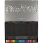 Олівці кольорові Faber-Castell Black Edition colour pencils 36 кольорів тригранні чорне дерево, металева коробка, 116437 (32085)