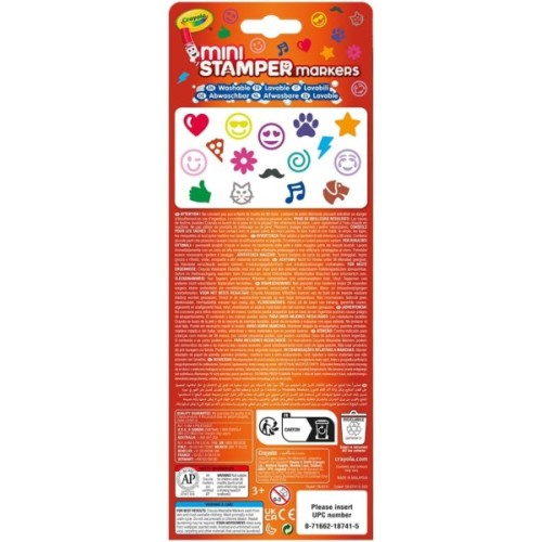 Фломастери Crayola набір міні-фломастерів зі штампами (58-8741)