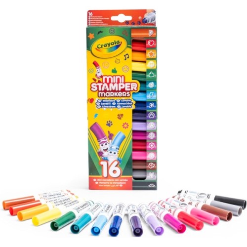Фломастери Crayola набір міні-фломастерів зі штампами (58-8741)