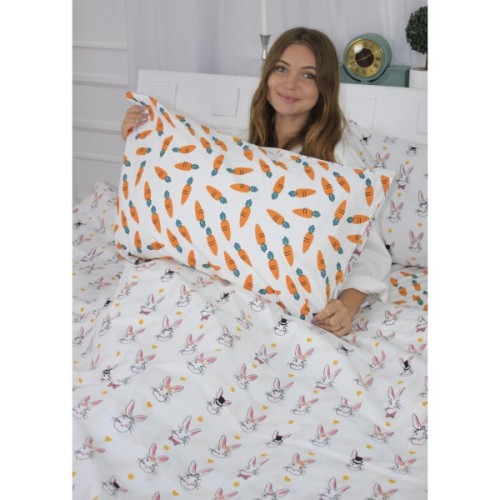 Постільна білизна MirSon Бязь 17-0529 Bunnies white Односпальний (2200003674002)
