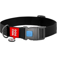 Нашийник для тварин WAUDOG Waterproof з QR паспортом пластиковий фастекс XXL чорний (25111)