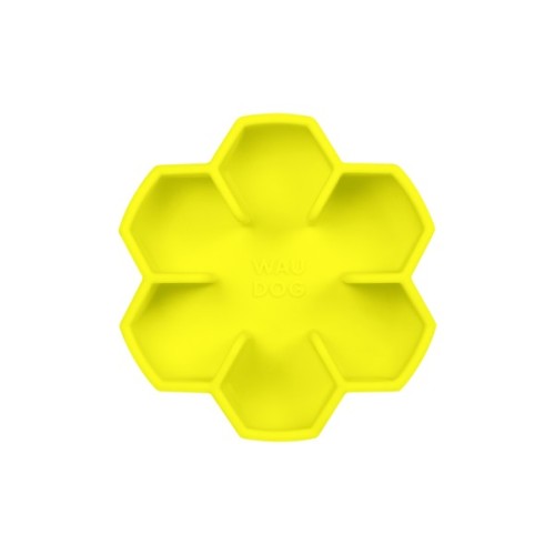 Універсальний посуд для тварин WAUDOG Silicone миска для повільного харчування 450 мл жовта (23538)