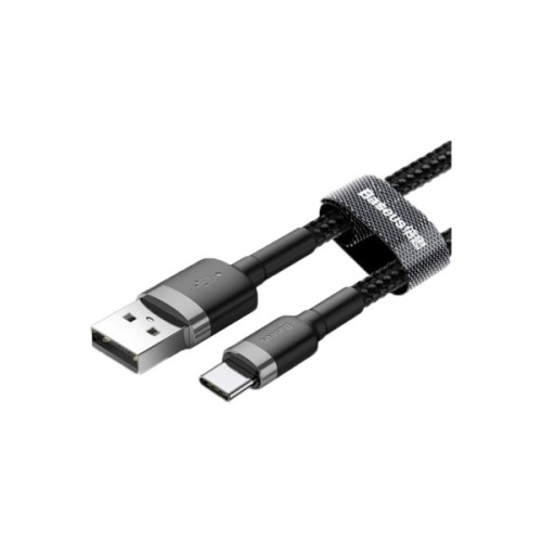 Дата кабель USB 2.0 AM to USB-C 2.0m 2A Gray-Black Baseus (CATKLF-CG1)