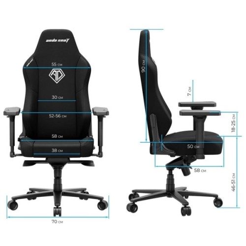 Крісло ігрове Anda Seat Phantom 3 Fabric Size XL Dark Gray (AD18XL-52-GB-F-G01)