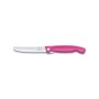 Кухонний ніж Victorinox SwissClassic Foldable Paring 11 см Serrated Pink (6.7836.F5B)