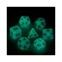 Набір кубиків для настільних ігор Games 7 Days Double Color Glow in the dark 7 Dice Set - Red-Orange (g7dglowdc03)