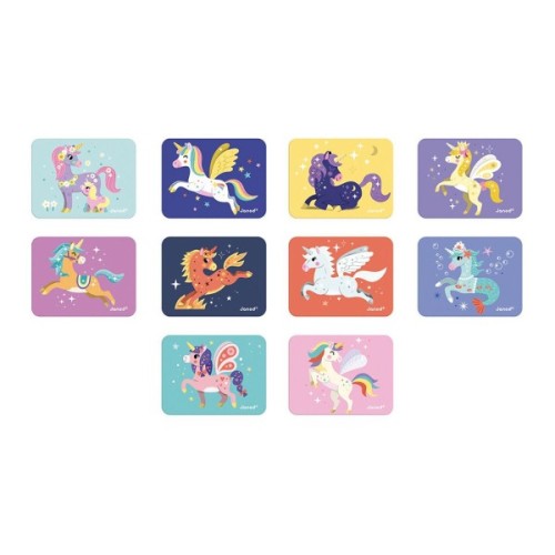 Розвиваюча іграшка Janod Магнітна книга Єдиноріжки (J02584)