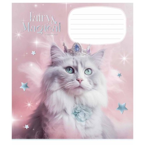 Зошит Школярик Fairy cats 18 аркушів клітинка (018-3316K)