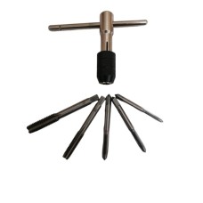 Мітчик Werk набір з Т-подібним тримачем 6 од. (4x0.7, 5x0.8, 6x1.0, 8x1.25, 10x1.5 мм) (122730)