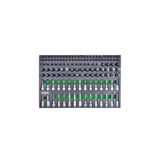 Набір біт Toptul впресованих у головку 1/4", 3/8", 1/2" 135шт. у ложементі (GED1351)