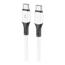 Дата кабель USB-C to USB-C 1.0m 60W silicone white Wibrand (WI.DC/MA1W-CC)