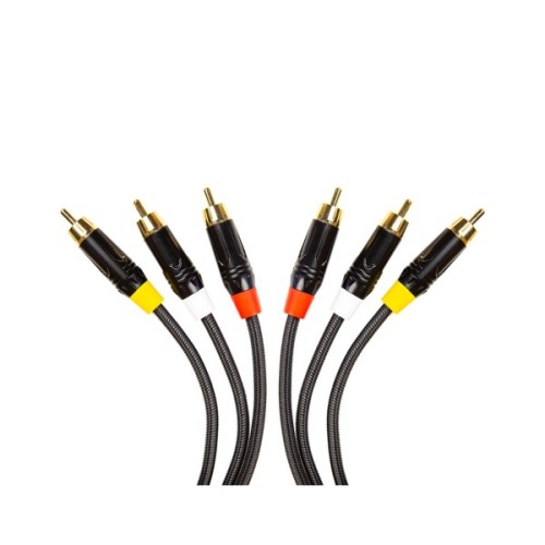 Кабель мультимедійний 3xRCA M to 3xRCA M 1.5m PowerPlant (CA911745)