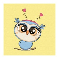 Картина по номерам Rosa Star Совеня 15 х 15 см, з мольбертом (4823098540571)