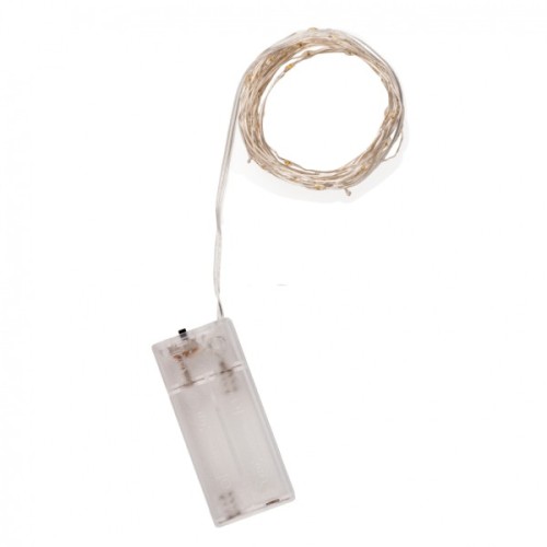 Гірлянда YES! Fun Нитка на мідному дроті 60 LED Тепло-біла 6 м Статична На батарейках (975030)