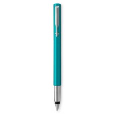 Ручка пір'яна Parker VECTOR 17 Blue-Green FP M Картриджі Parker Quink /5шт. сині змивані блістер (05 616b)