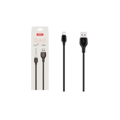 Дата кабель USB 2.0 AM to Lightning 1.0m 2.1A black XO (XO-NB-103-L-1-BK)