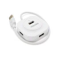 Концентратор VEGGIEG USB 3.0 to 4xUSB 0.3m white (V-U2407)