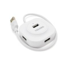Концентратор VEGGIEG USB 3.0 to 4xUSB 0.3m white (V-U2407)
