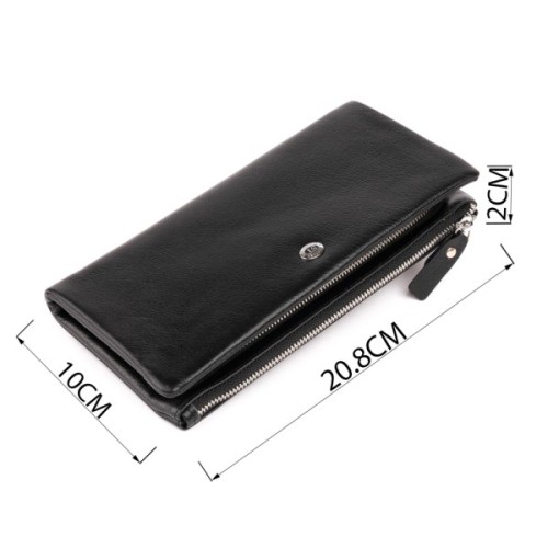 Гаманець ST Leather Зі шкіри Чорний (19310)