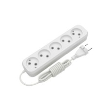 Мережевий подовжувач Electrum C-ES-1816 3.0m 5 роз, white (C-ES-1816)