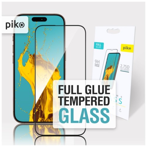 Скло захисне Piko Full Glue Apple iPhone 16 Pro Black (1283126593406)