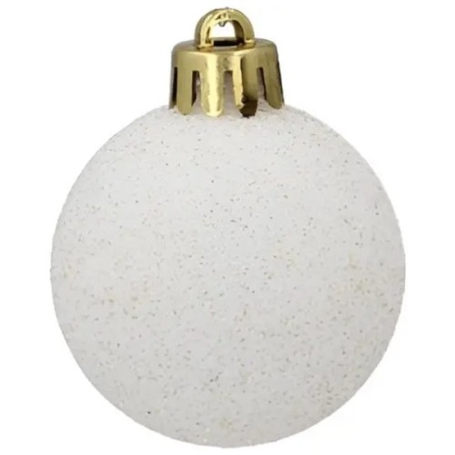 Ялинкова іграшка Chomik пластикові кульки 16 шт, 4 см, зелені і білі (5900779877351_2)