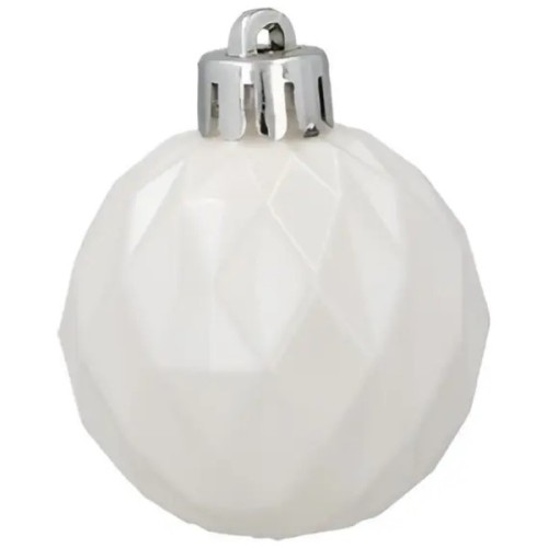 Ялинкова іграшка Chomik пластикові кульки 16 шт, 4 см, зелені і білі (5900779877351_2)