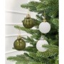 Ялинкова іграшка Chomik пластикові кульки 16 шт, 4 см, зелені і білі (5900779877351_2)