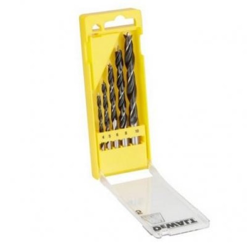 Набір свердл DeWALT по дереву, d=4,5,6,8,10мм. (DT4535)