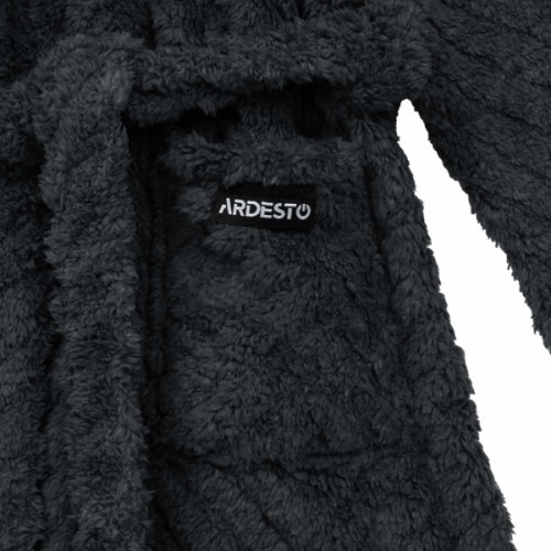 Халат Ardesto жіночий Zigzag, розмір XXL, 100% поліестер, сірий (ART2120LGX)