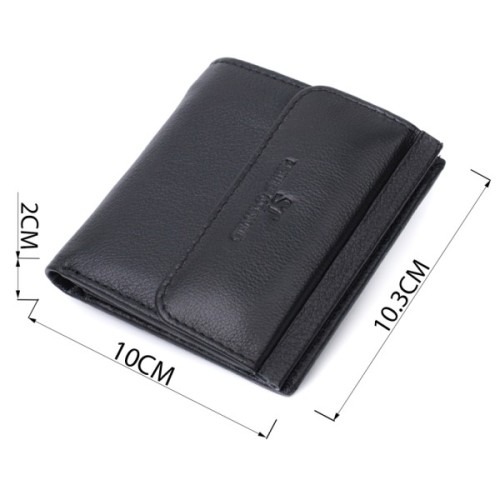 Гаманець ST Leather З натуральної шкіри Чорний (22719)