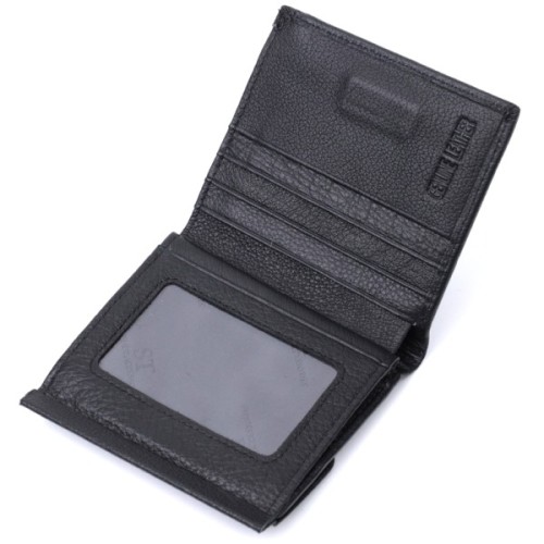 Гаманець ST Leather З натуральної шкіри Чорний (22719)
