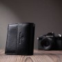Гаманець ST Leather З натуральної шкіри Чорний (22719)