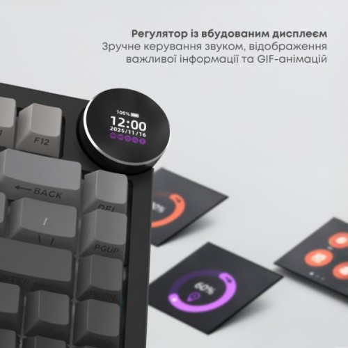 Клавіатура Ajazz AK820 V2 White Peach Switch Wireless/Bluetooth/USB UA White (AK820-V2-WP-S-W)