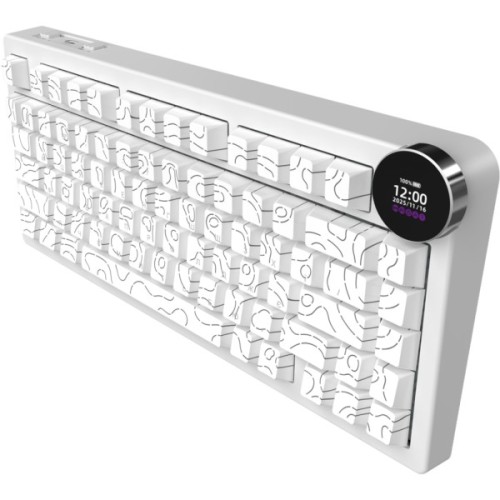 Клавіатура Ajazz AK820 V2 White Peach Switch Wireless/Bluetooth/USB UA White (AK820-V2-WP-S-W)