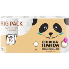Туалетний папір Сніжна Панда Premium Aroma Plus 3 шари 16 рулонів (4820183972910)