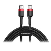 Дата кабель USB-C to USB-C 2.0m USB 3.1 3A red-black Baseus (CATKLF-H91)