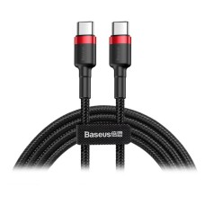 Дата кабель USB-C to USB-C 2.0m USB 3.1 3A red-black Baseus (CATKLF-H91)