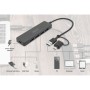 Концентратор Digitus USB-C + USB-A to 4xUSB-A 0.2m black (DA-70235)