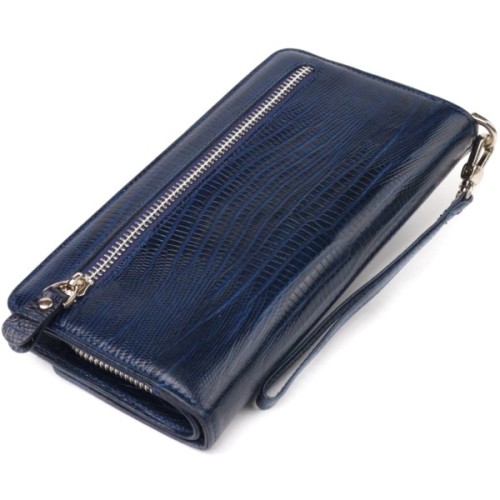 Портмоне Canpellini З натуральної шкіри Синє (21542)