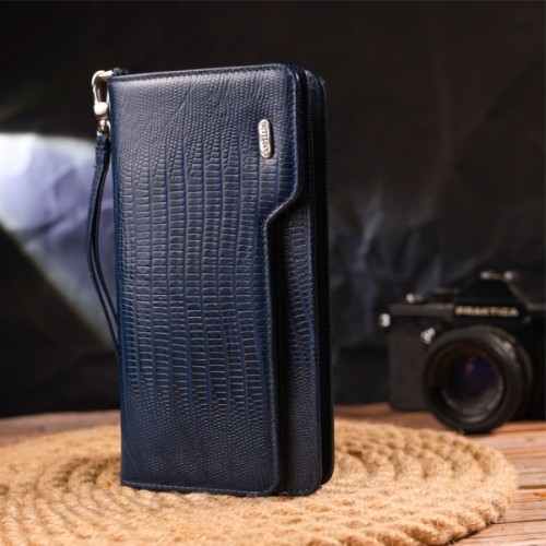 Портмоне Canpellini З натуральної шкіри Синє (21542)