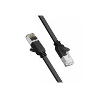 Патч-корд 1м, U/UTP Cat 6 Copper Ethernet Flat Cable NW101 Black Ugreen (50184)