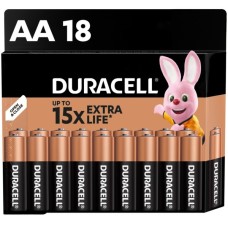 Батарейка Duracell AA лужні 18 шт. в упаковці (5000394107519 / 5006192)