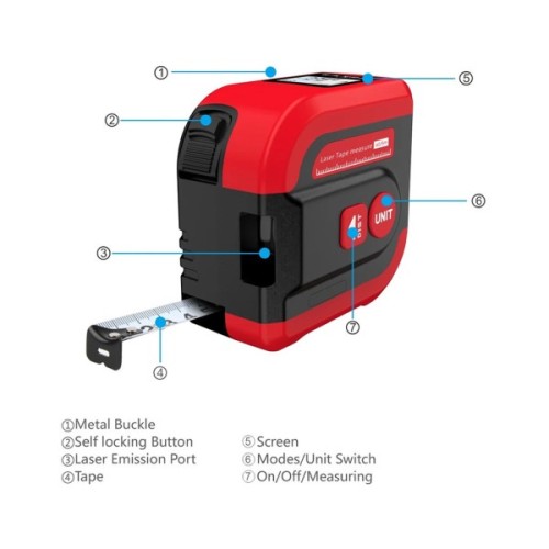 Рулетка Noyafa NF-2240 5м/40м, з лазерним далекоміром (NF-2240)