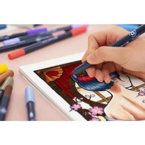 Художній маркер Faber-Castell набір двосторонніх Goldfaber Gofa Sketch Markers Manga, 6 кольорів (32547)