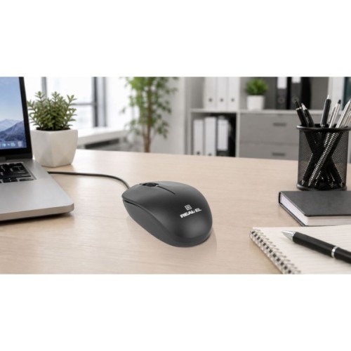 Мишка REAL-EL RM-206 USB Black (EL123200061)