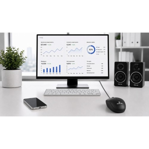 Мишка REAL-EL RM-206 USB Black (EL123200061)