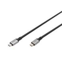 Дата кабель USB-C to USB-C 1.0m USB 4.0 black Digitus (DB-300443-010-S)