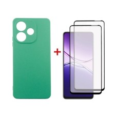 Чохол до мобільного телефона Dengos Oppo A5 Pro Case Soft + 2 Glass (Mint) (DG-CTG2P-25)
